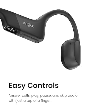 SHOKZ Openrunブラック Amazon.com: SHOKZ OpenRun - Open-Ear Bluetooth Bone