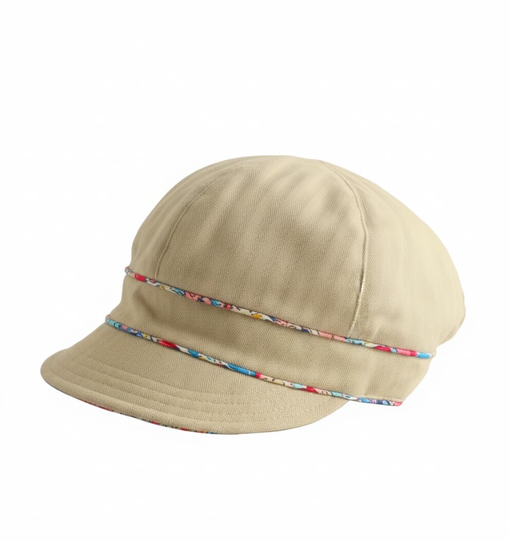 The Hat Company Women's Light Brown Summer Fashion Bakerboy Stone 13118