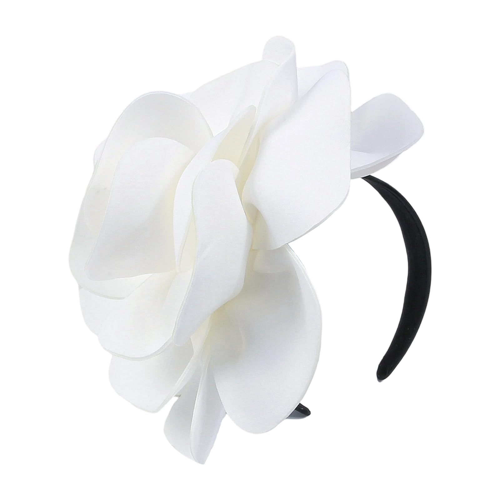 MICFENY Soft Cloth Floral Headpiece Women's Comfortable Hairband for Stage Shows Theatrical Event Bold Hair Ornament
