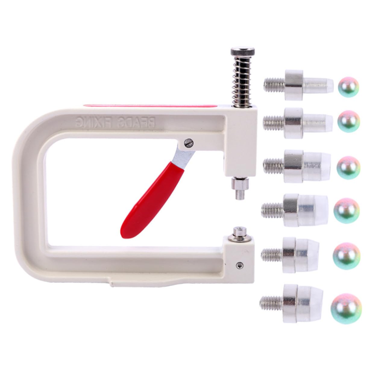 ARTIBETTER Pearl Hand Press Machine Beading Kit Rivet Fixing Tool Easy DIY Accessory for Clothing Random Color
