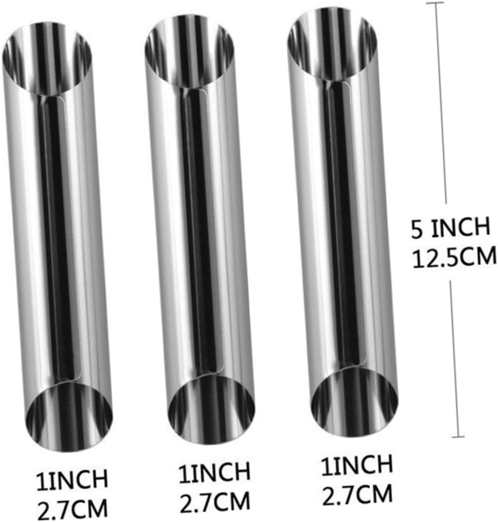 20pcs Stainless Steel Cannoli Tube Molds Hollow Pastry Baking Tools for Croissants Bread and Desserts and Reusable Baking Accessories for Home and