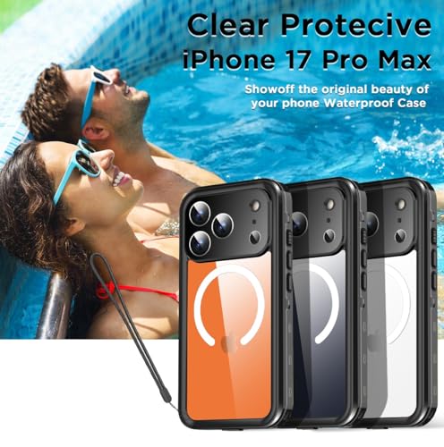 Coque iPhone 17 Pro noire en silicone rigide magnétique de qualité