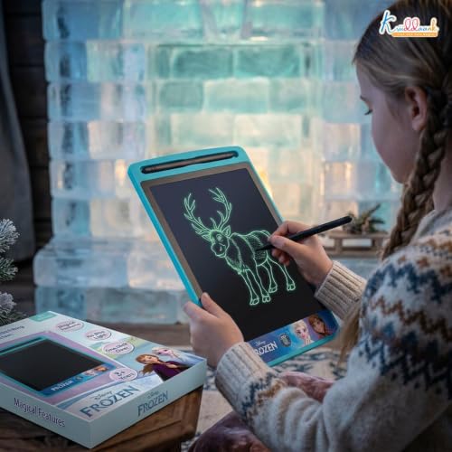 Image of 8.5 inch Frozen LCD Writing Tablet, Electronic Drawing Pad & Magic Slate for Kids, Toddler Travel Doodle Board with Lock Function, Portable Birthday Gift for 3-9 Year Old Boys & Girls, Blue