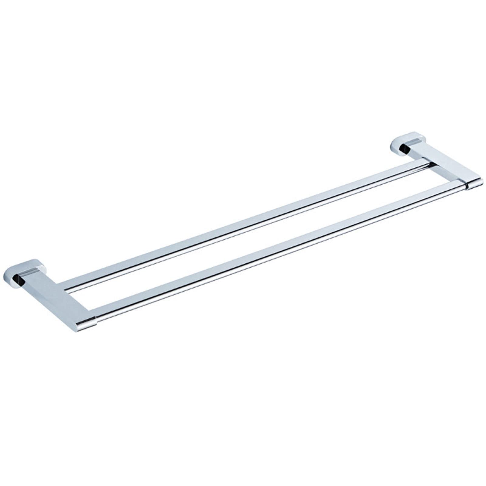 Porte-serviettes double barre idéal pour organiser la salle de bain ou le balcon