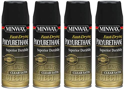 Minwax 33060000 Fast-Drying Polyurethane Aerosol, 11.5 Ounce, Satin 4 Pack