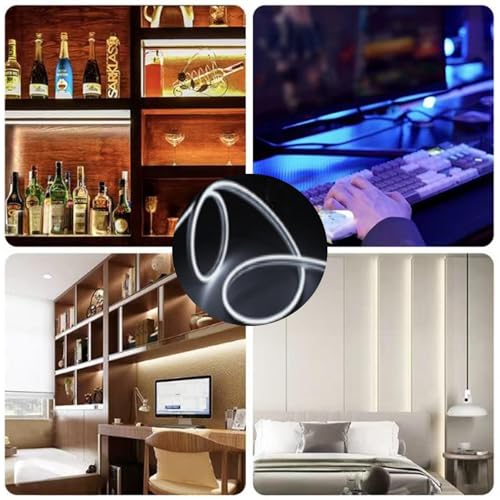 Image of LED Neon Strip Lights, 2M USB LED Strip Lights, 12V Neon Rope, Warm Yellow, Cuttable & Bendable, Waterproof Silicon, Indoor /Outdoor Decor, Mood Lighting
