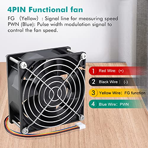 Wathai 92Mm X 38Mm 90Mm Dual Ball 12V High Airflow Fan Dc High Speed Pressure Cooling Fan #TOP3