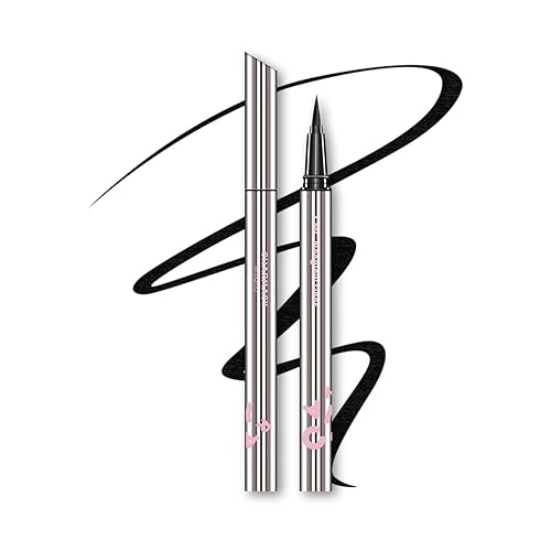 CHARMACY Delineador Líquido para Ojos Resistente al Agua, Lápiz delineador de ojos negro intenso de larga duración con punta ultra fina, a prueba de