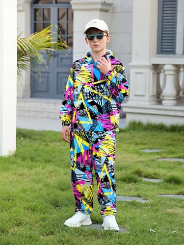 uideazone 5-14T Boys Hoodie Pant Sets Sweatsuit 3D Print Hooded Sweatshirt Sweatpant Set Kids 2 Piece Outfits Tracksuit3