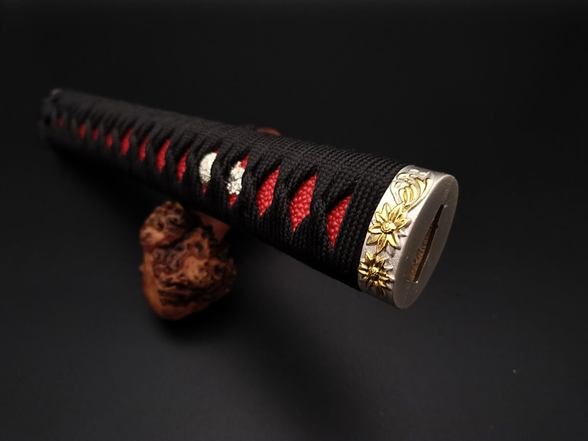 Amazon.co.jp: RFM02 日本刀柄 大刀柄 打刀 長約26CM 木製柄 合成鮫皮