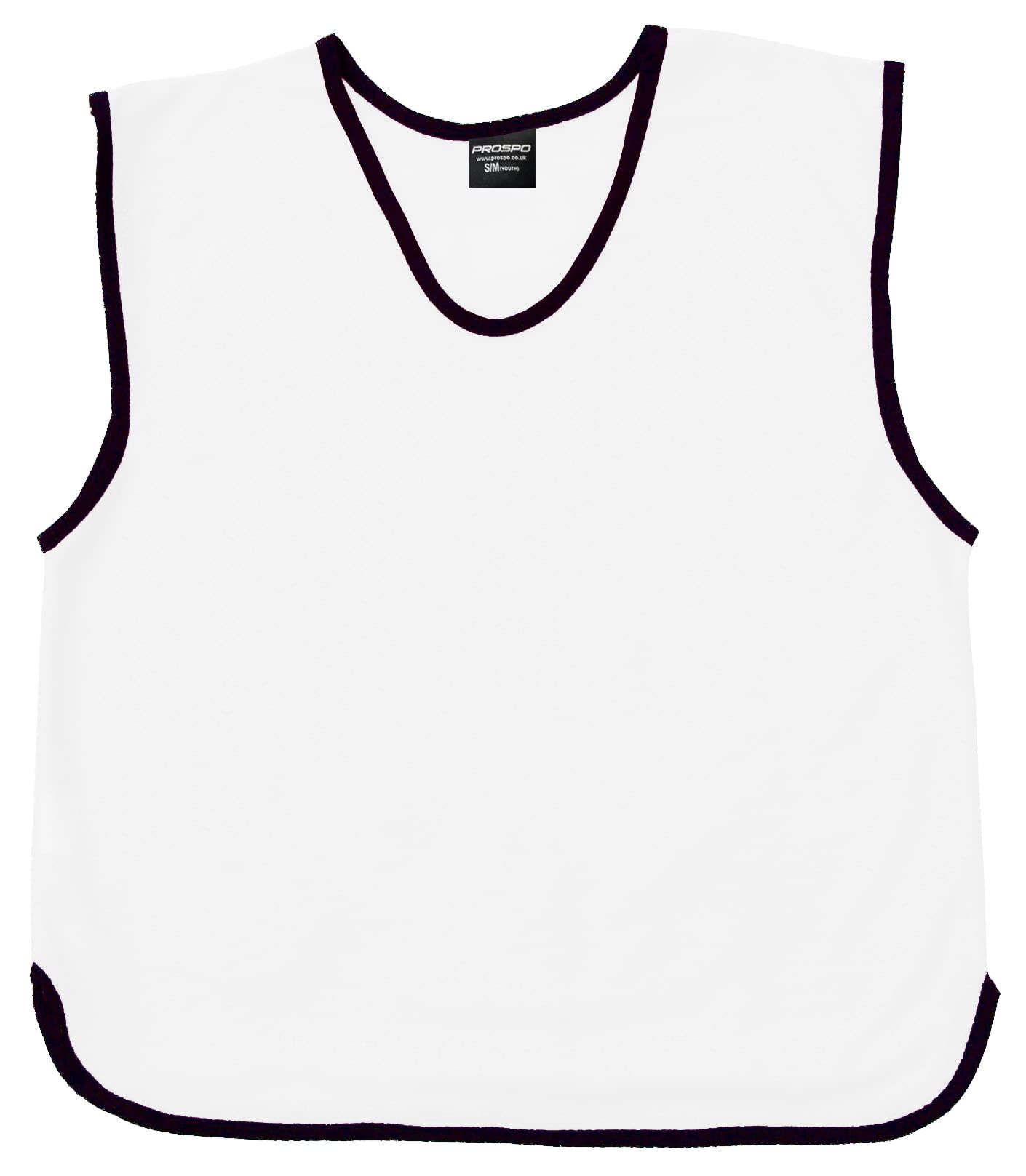 Prospo 6 X Training Bibs Sports Mesh Football Bibs (Pack of 6) - Quick Dry Sport Bibs For Rugby, Basketball, Cricket & Football (White, Mens (Large to XL))