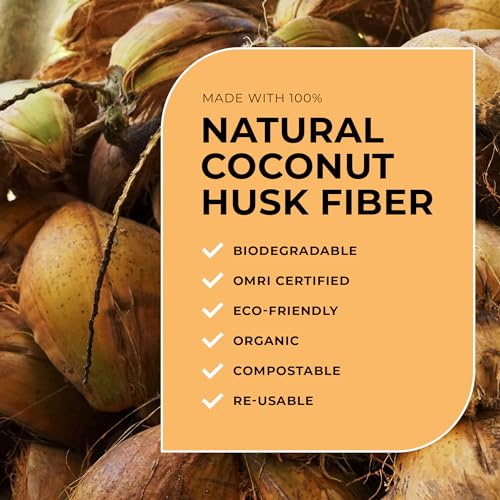 Mycelium Coco Coir Brick I Expandable Organic Coconut Fiber Substrate I Plants Potting Soil Mix for Indoor & Outdoor Gardening, Succulents & Cactus I OMRI Certified & Non-GMO Soil Alternative, 10lbs