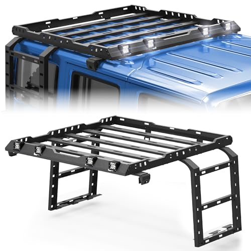 Roof Rack Platform Dual Ladders for Jeep Wrangler JK