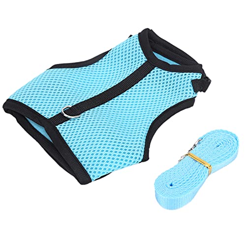 Image of GLOGLOW Rabbit Harness with Leash, Small Animals Adjustable Buckle Breathable Mesh Pet Vest for Rabbit Squirrel Bunny Ferret Guinea Pig(L) Accessories