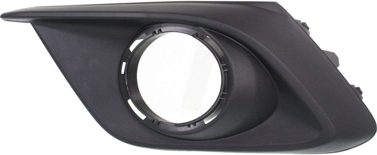 Fitrite Autopart New Left Driver Side Fog Light Bezel For 2014-2016 Mazda 3, Matte-Black, Use With Chrome Trim Ring MA1038128 BJE150C21A
