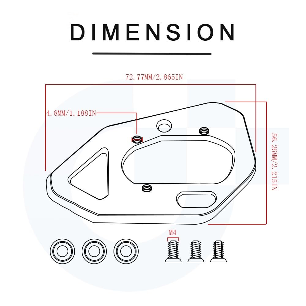 Supporto Laterale Pad Per BM&W F800GT F800R F800S F800ST R1200S Hp2 Sport Hp 2 Cavalletto Piastra Di Estensione Cavalletto Laterale Ingranditore Pad F 800 F800 GT RS ST