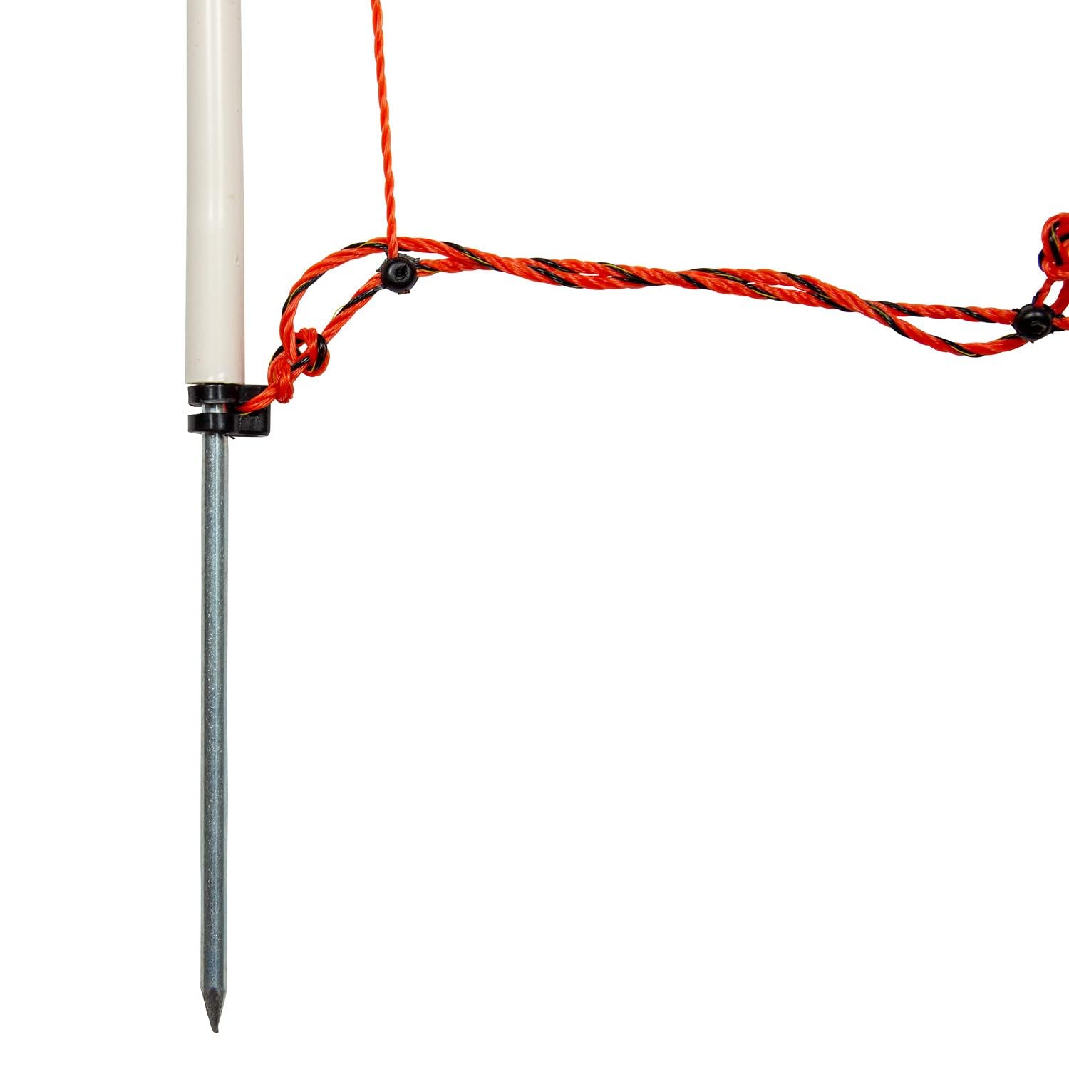 horizont easyLine Schafzaun 50 m – 90 cm hoch – Elektrozaun mit 14 Kunststoffpfählen & Einzelspitze – mobiler Steckzaun mit Strom – Weidezaun zum Stecken für Schafe & Ziegen