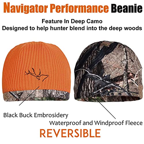 Edtrek Waterproof And Windproof Camo Beanie - Timber And Blaze Orange Camo Performance Hunting Hat (Blaze - In Deep Camo, Large) #TOP3