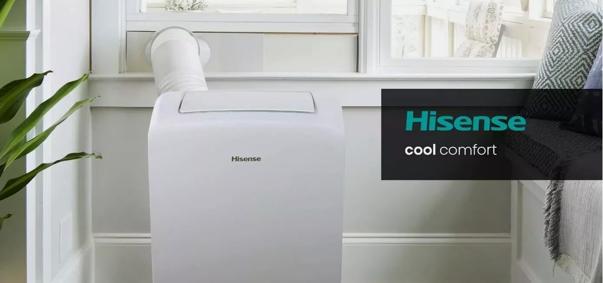 Hisense Portable Air Conditioner installed in a room with window kit