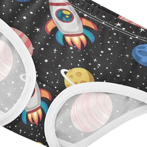 Planets Black Girl Panties Cute Girls Underwear Toddlers Cotton Designer Kids Undies Briefs 2t4