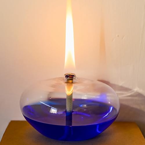 Miniatura 8 de Vela pequeña rellenable de aceite líquido - Vela de aceite de vidrio borosilicato resistente (ovalada)