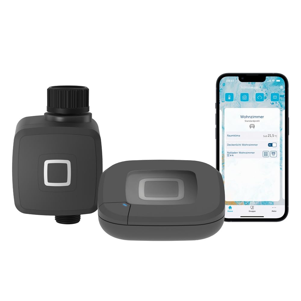 Homematic IP Bewässerungsaktor+ Access Point 2, Smart Home, Sieger der Stiftung Warentest 05/2026, mit App steuerbar, intelligente Gartenbewässerung, smarter Bewässerungscomputer, anthrazit, 162114A0