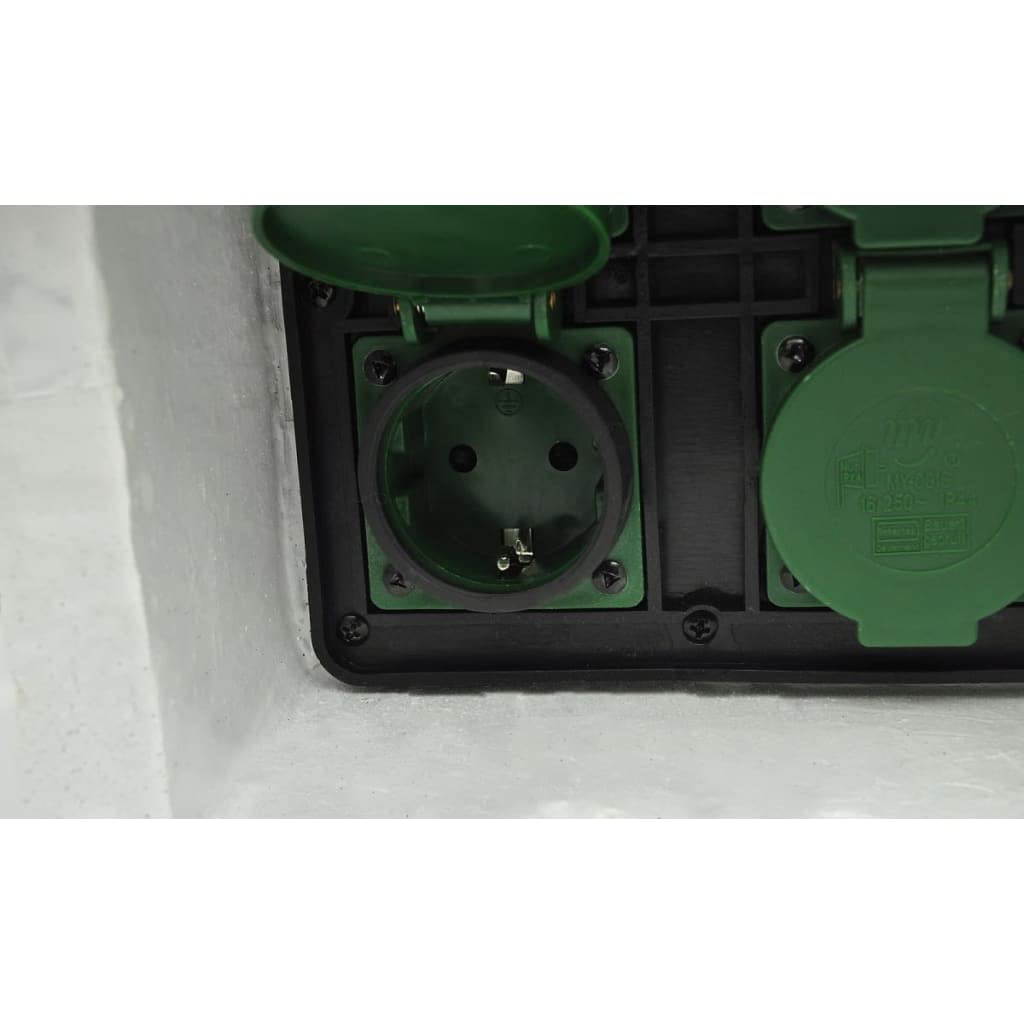 Generico Presa Elettrica da Esterno 4 Spine Impermeabile Resina Bianca,Articoli di ferramenta,Forniture elettriche,Prese elettriche-40589
