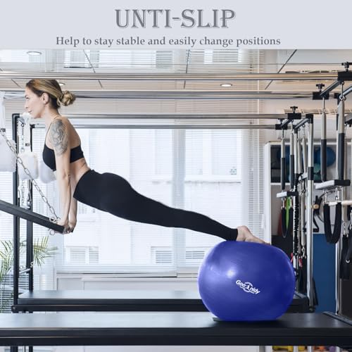 Image of Soft Exercise Ball, Yoga Pregnancy Ball Chair, Pilates Equipment with Pump | Anti-Burst Supports 2200lb for Workout Medicine Birthing Physical Therapy Stability Excersing Birth Swiss Fitness Gym