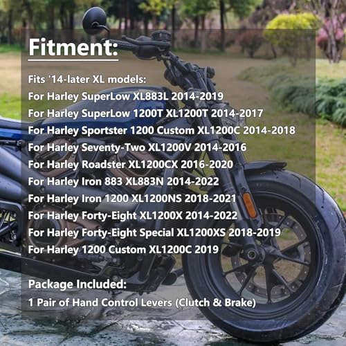 Image of Motorcycle Brake Clutch Lever Compatible with Harley Sportster 2014-2020 and 2014-later XL Models