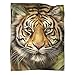 Tigre Coperta in Pile Tigre nella Giungla Coperte di Flanella Stagioni Super Morbida Accogliente 3D Stampa Animalier Coperta Fuzzy per Ragazze Ragazzi Adulti 150x200 cm