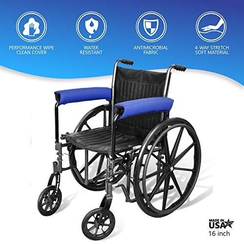 Nyortho Arm-Rest Cover Cushion Pads - For Wheelchair Or Office Chair Non-Slip Cover Waterproof Material |Set Of 2 16 Inch #TOP2