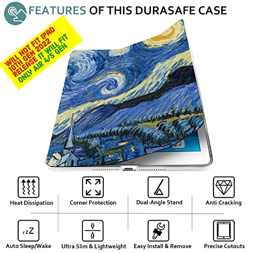 Image of DuraSafe Cases for iPad Air 5th 4th 6th 11th [ Air 11 /6 2024 /5 2022 /4 2020 ] A2588 A2316 MYFQ2HN /A MYFM2HN /A MYFR2HN /A MYFN2HN /A MYFQ2HN /A MYFM2HN /A MYFR2HN /A Printed PC Cover - Starry Night