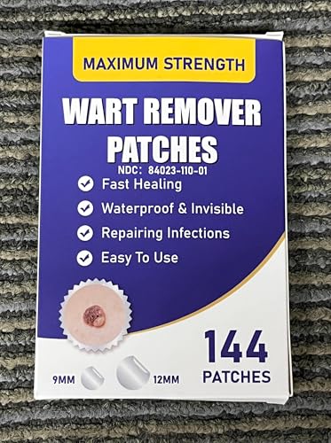 Image of WABRINY Maximum Strength Wart Remover Patches, Fast & Easy Operate Hydrocolloid Waterproof Invisible Sticker -3NQ