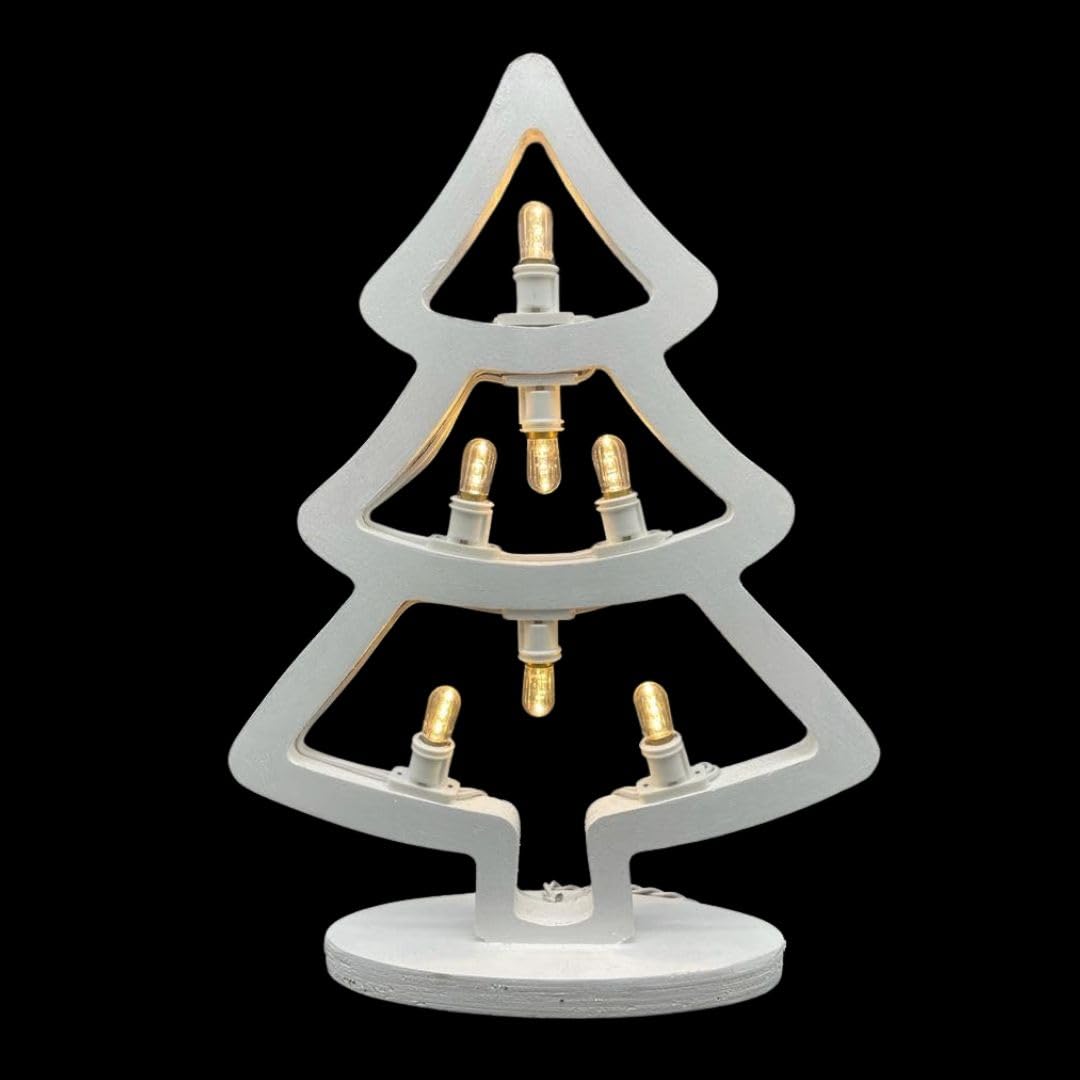 Luminaria Salentina d’Arredo Albero di Natale, Lampadine Decorative Led Colorate da Tavolo Scrivania, Luci Insegna Esterno Interno Lampada, Decorazioni Arredo Interno Esterno, 100% Made in Italy