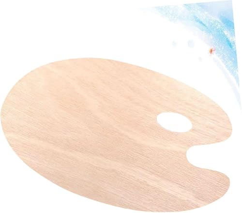 Miniatura 3 de COHEALI Paleta de pintura ovalada bandeja de mezcla de pigmentos Tabla de pintura de arte Pintura al óleo de madera perfecta para artistas