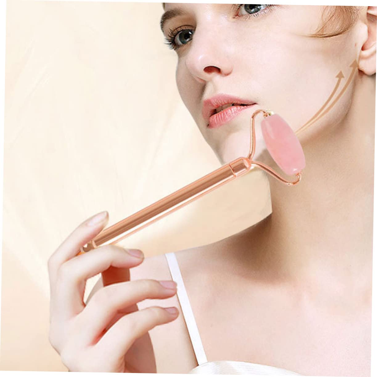 CALLARON 1 Satz Jade Face Massage Roller mit Aufsätzen für Effektive Gesichtsmassage Nacken und Rückenentspannung Beauty Werkzeug für Zuhause und Reisen