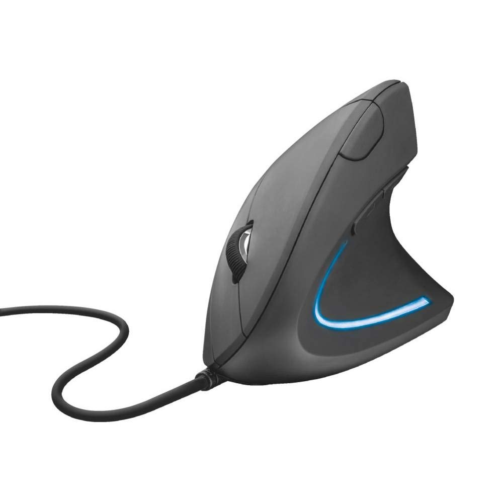 Trust Verto Wired Ergonomic Mouse, Vertical Mouse with LED Illumination, 1000-1600 DPI, 6 Buttons, for Right Hand Users, Computer Mouse for PC and Laptop - Black-image-41