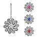 Ascrafter Zipper Pulls Charm - Bling Zipper Charm with 4 Rhinestone Snap Buttons for Jacket, Purses, Backpack, Luggage Bag Pendant & More