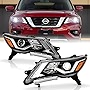 ACANII - For 2017 2018 2019 2020 Nissa Pathfinder LED DRL & LED Projector Headlights Headlamps Pair Set Left+Right