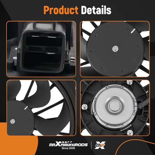Image of maXpeedingrods Engine Radiator Cooling Fan Assembly for Jeep Wrangler JK V6 3.8L 2007-2011