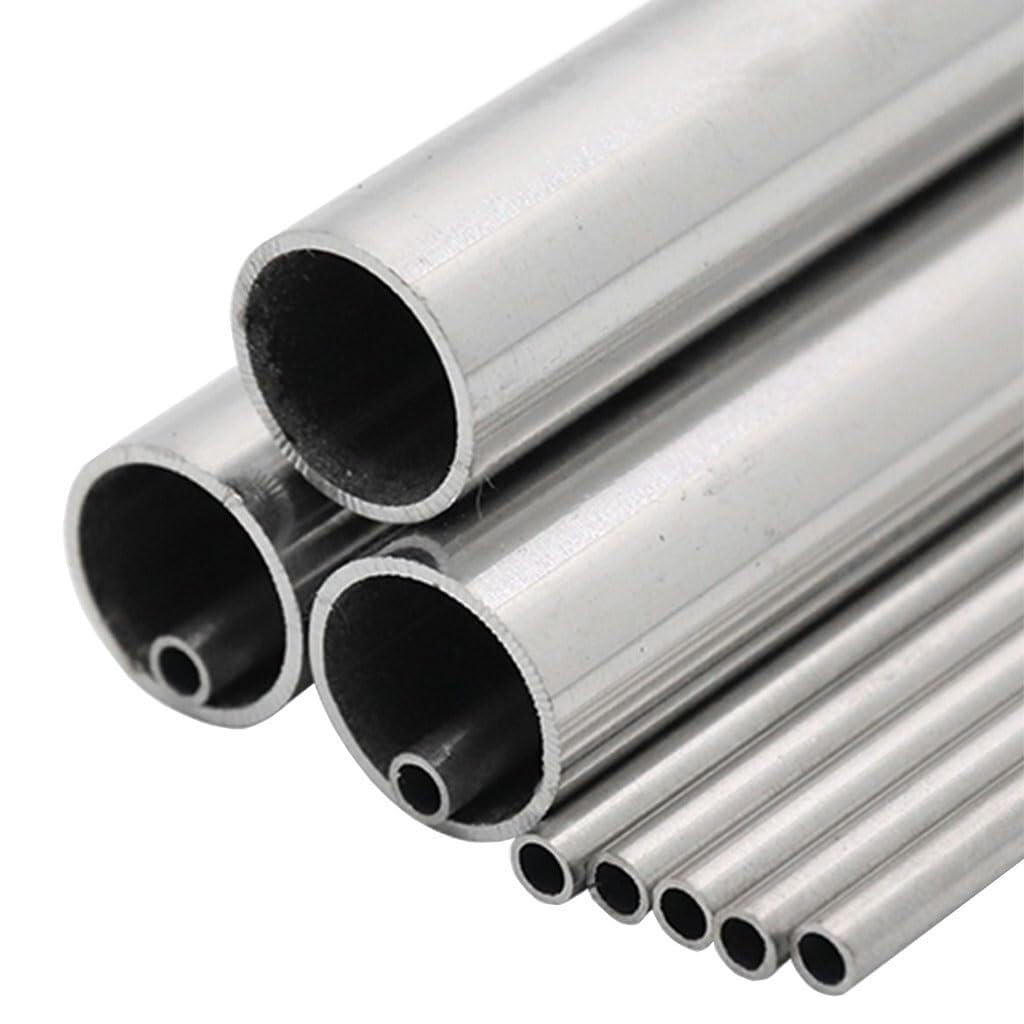 ZUOAHBDT 304 Stainless Steel Tube, 304 Stainless Steel Seamless Capillary Tube 500mm Industrial Hollow Pipe Multiple Sizes(Od 14mm Id 11mm)