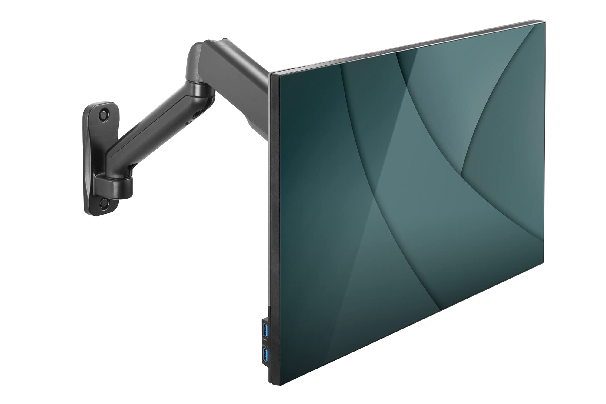 DIGITUS Soporte de Pared para Monitor con Muelle presión de Gas y Brazo Giratorio - para Pantallas 15-32" - 9 kg Carga máx. - VESA máx. 100x100 - Giratorio, inclinable, rotativo y Regulable en Altura