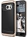 Galaxy S7 Case, Caseology [Wavelength Series] Slim Dual Layer Protective Textured Grip Corner Cushion Design [Black / Gold] for Samsung Galaxy S7 (2016)