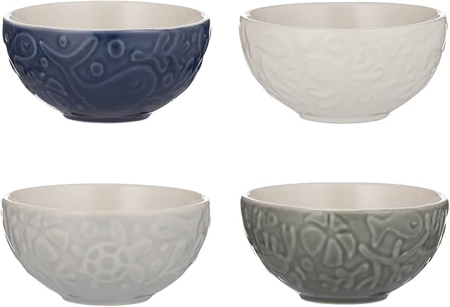 Mason Cash Nautical Set of 4 Prep Bowls (2002.161), Grey