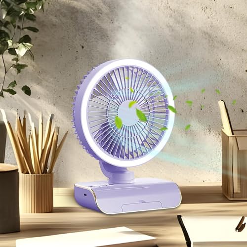 Ventilateur portable petit ventilateur de refroidissement rechargeable 5 vitesses - 3