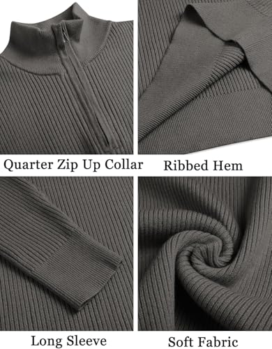Image of DENIMHOLIC Men High Neck Zipper Full Sleeve Cotton Knitted Winter Sweater for man