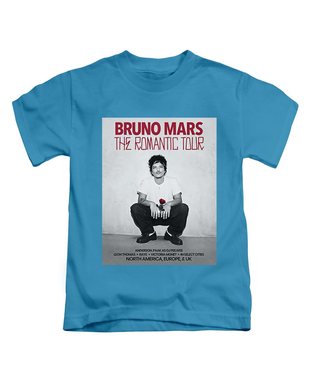 Red Text Bruno pop Mars The Romantic Novelty Meme Iconic Trending Trend Tee T-Shirt Funny Unisex T Shirt Top