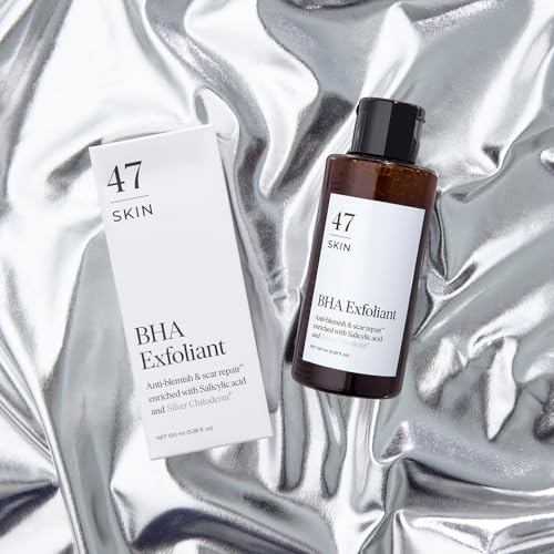 47 Skin Anti-blemish BHA Exfoliant enriched with Silver Chitoderm for All Skin Types Clear Skin Exfoliator, 100ml - Image 2