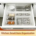 Drawer Organization System, 16 Pieces Storage Organizer in 4 Size Non-Slip Clear Plastic Compartment Inserts for Vanity Desk Office Kitchen Bathroom