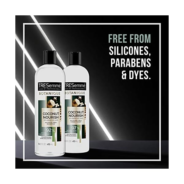 TRESemmé Conditioner Botanique Coconut Nourish 4 Count for Dry Hair And Damaged Hair 92% Natural Derived Ingredients with Professional Performance 16 oz